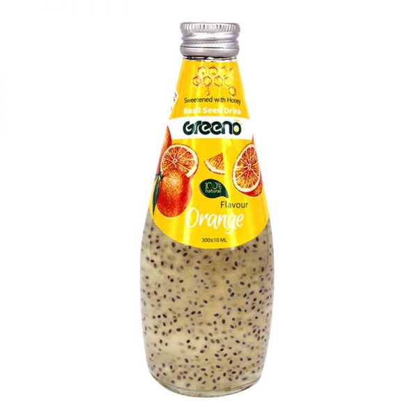 نوشیدنی آلوئه‌ورا با طعم پرتقال شیرین شده با عسل گرینو 300میل